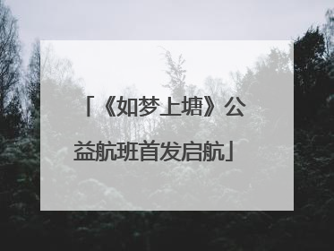 《如梦上塘》公益航班首发启航