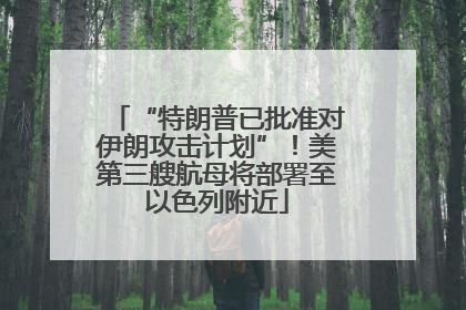 “特朗普已批准对伊朗攻击计划”！美第三艘航母将部署至以色列附近