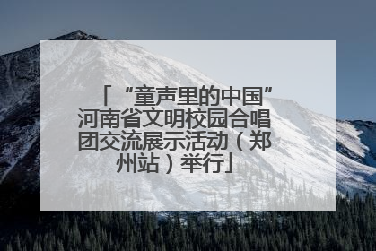 “童声里的中国”河南省文明校园合唱团交流展示活动（郑州站）举行