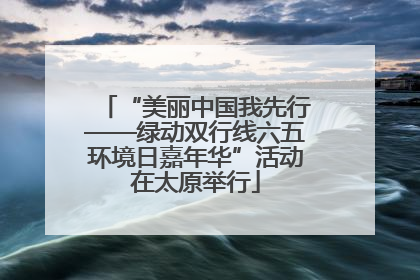“美丽中国我先行——绿动双行线六五环境日嘉年华”活动在太原举行
