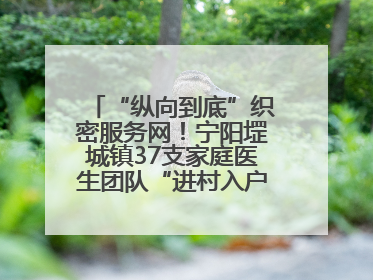“纵向到底”织密服务网！宁阳堽城镇37支家庭医生团队“进村入户”，让健康政策“落地生根”
