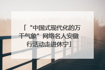 “中国式现代化的万千气象”网络名人安徽行活动走进休宁