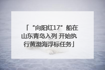 “向阳红17”船在山东青岛入列 开始执行黄渤海浮标任务