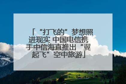 “打飞的”梦想照进现实 中国电信携手中信海直推出“翼起飞”空中旅游
