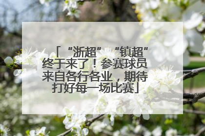 “浙超”“镇超”终于来了！参赛球员来自各行各业，期待打好每一场比赛
