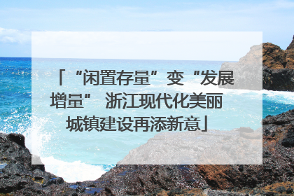 “闲置存量”变“发展增量” 浙江现代化美丽城镇建设再添新意