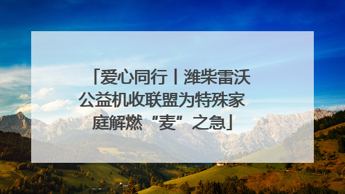 爱心同行丨潍柴雷沃公益机收联盟为特殊家庭解燃“麦”之急