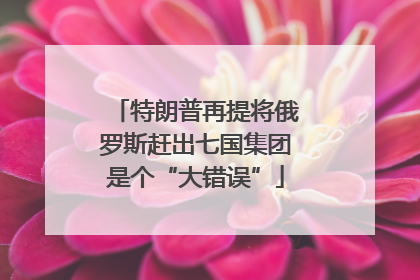 特朗普再提将俄罗斯赶出七国集团是个“大错误”