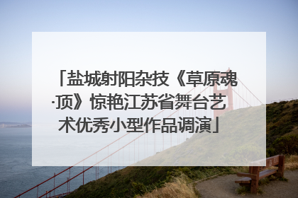 盐城射阳杂技《草原魂·顶》惊艳江苏省舞台艺术优秀小型作品调演