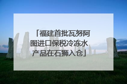 福建首批瓦努阿图进口保税冷冻水产品在石狮入仓