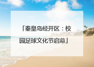 秦皇岛经开区：校园足球文化节启幕