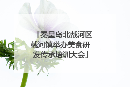 秦皇岛北戴河区戴河镇举办美食研发传承培训大会