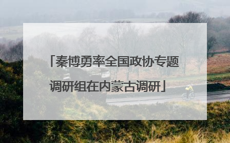 秦博勇率全国政协专题调研组在内蒙古调研