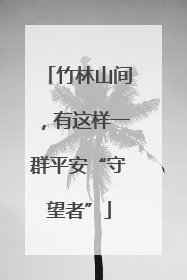 竹林山间，有这样一群平安“守望者”