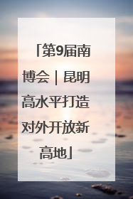 第9届南博会｜昆明高水平打造对外开放新高地