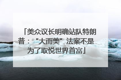 美众议长明确站队特朗普：“大而美”法案不是为了取悦世界首富