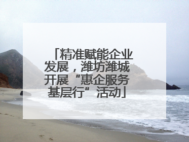 精准赋能企业发展，潍坊潍城开展“惠企服务基层行”活动