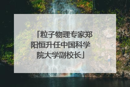 粒子物理专家郑阳恒升任中国科学院大学副校长