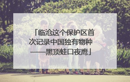 临沧这个保护区首次记录中国独有物种——黑顶蛙口夜鹰