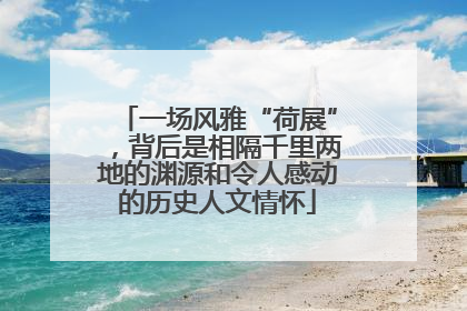 一场风雅“荷展”，背后是相隔千里两地的渊源和令人感动的历史人文情怀