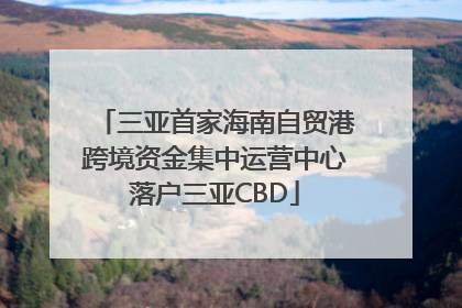 三亚首家海南自贸港跨境资金集中运营中心落户三亚CBD