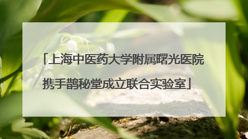 上海中医药大学附属曙光医院携手鹊秘堂成立联合实验室