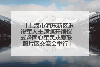 上海市浦东新区退役军人主题馆开馆仪式暨同心军民戎爱联盟片区交流会举行