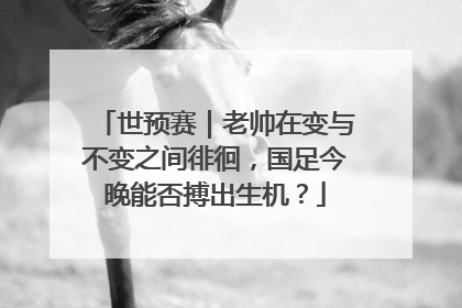 世预赛｜老帅在变与不变之间徘徊，国足今晚能否搏出生机？