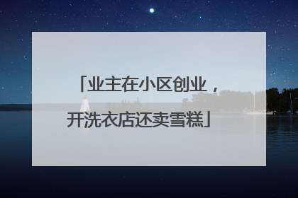 业主在小区创业，开洗衣店还卖雪糕