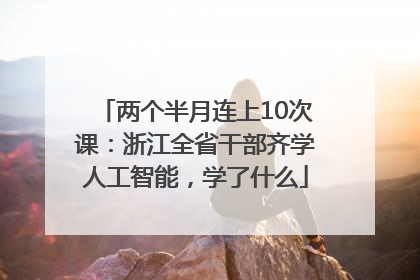 两个半月连上10次课：浙江全省干部齐学人工智能，学了什么