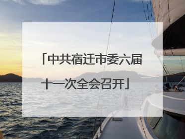 中共宿迁市委六届十一次全会召开