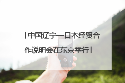 中国辽宁—日本经贸合作说明会在东京举行