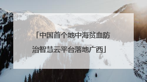 中国首个地中海贫血防治智慧云平台落地广西