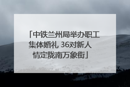 中铁兰州局举办职工集体婚礼 36对新人情定陇南万象街