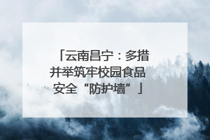 云南昌宁：多措并举筑牢校园食品安全“防护墙”
