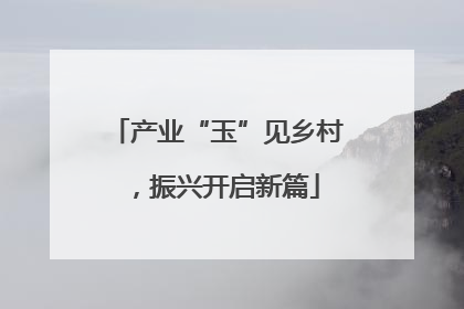 产业“玉”见乡村，振兴开启新篇