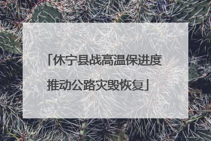 休宁县战高温保进度推动公路灾毁恢复