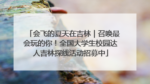 会飞的夏天在吉林｜召唤最会玩的你！全国大学生校园达人吉林探线活动招募中