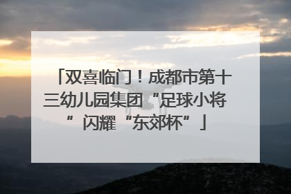 双喜临门！成都市第十三幼儿园集团“足球小将”闪耀“东郊杯”