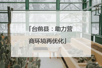 台前县：助力营商环境再优化