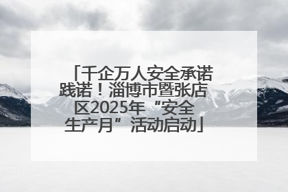 千企万人安全承诺践诺！淄博市暨张店区2025年“安全生产月”活动启动