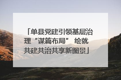 单县党建引领基层治理“谋篇布局” 绘就共建共治共享新图景