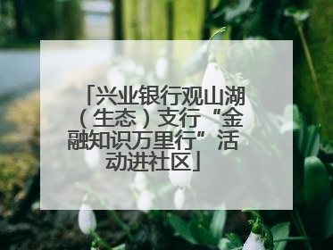 兴业银行观山湖（生态）支行“金融知识万里行”活动进社区
