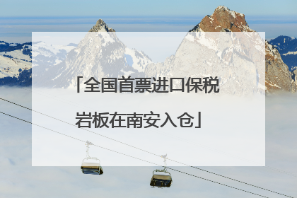全国首票进口保税岩板在南安入仓