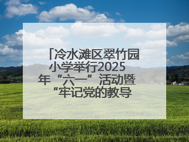 冷水滩区翠竹园小学举行2025年“六一”活动暨“牢记党的教导 争做强国少年”新队员入队仪式