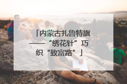 内蒙古扎鲁特旗——“绣花针”巧织“致富路”