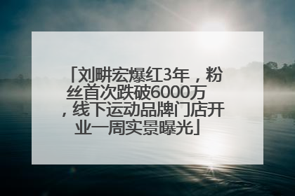 刘畊宏爆红3年，粉丝首次跌破6000万，线下运动品牌门店开业一周实景曝光