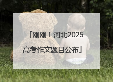 刚刚！河北2025高考作文题目公布
