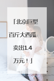 北京巨型百斤大西瓜卖出1.4万元！