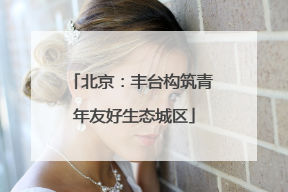 北京：丰台构筑青年友好生态城区